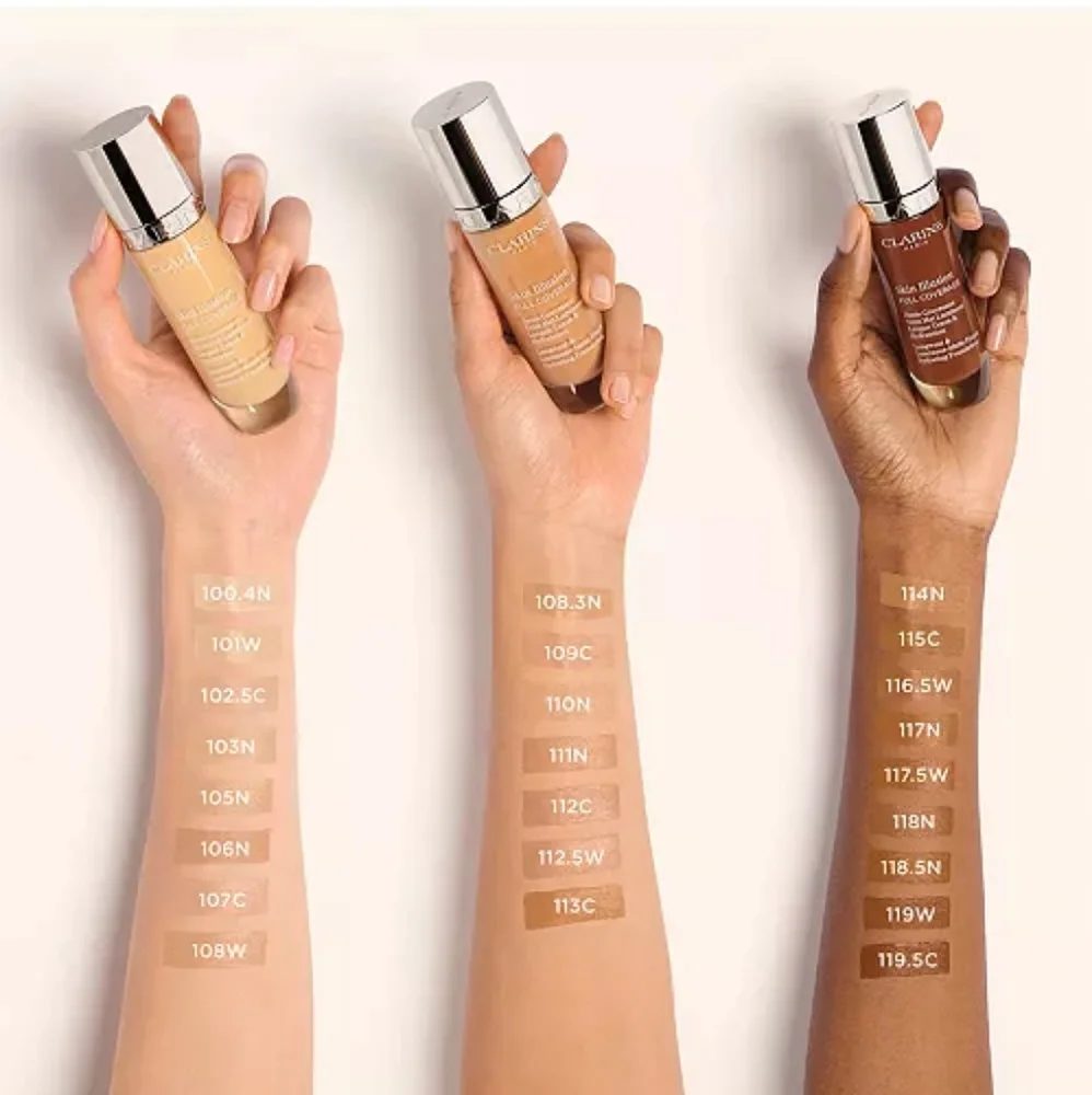 Clarins Skin Illusion Full Coverage Foundation Liquid Makeup 102.C